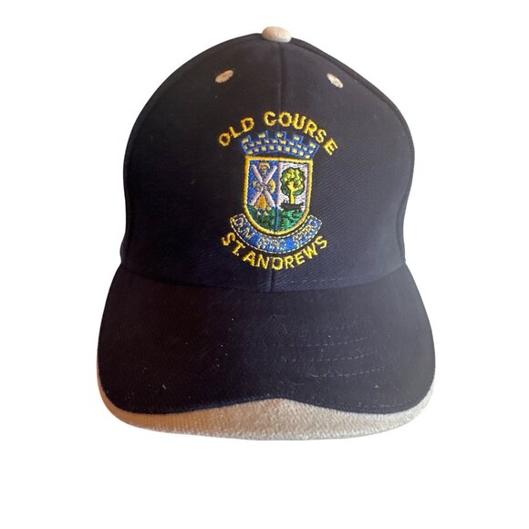 Old Course St Andrews Navy Blue Kids Baseball Cap Cotton Adj Scotland Flag - Picture 2 of 5